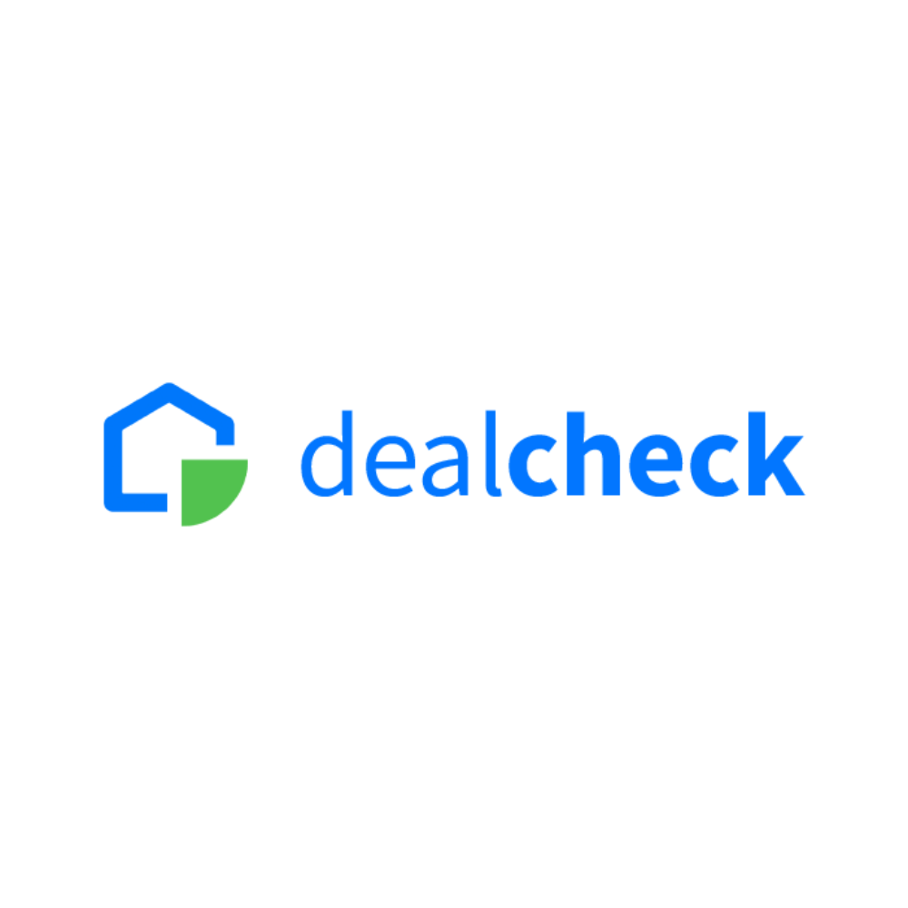 dealcheck logo on white